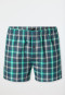 Boxershorts 2er-Pack Webware kariert gemustert blau/ grün - Boxershorts Multipacks