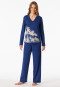 Lange pyjama palm blauw - Interlock