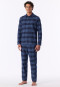 Pyjama lang Flanell faded denim kariert - Selected Premium Warming