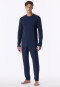 Lange pyjama met fijne rib-manchetten, deep sea blue - Selected Premium Warming