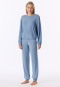 Pigiama lungo con polsini grigio-blu - Fashion casual