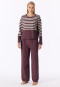 Long Pyjamas, Cocoa Brown Stripes - Casual Nightwear