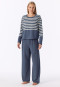 Long Pyjamas with Stripes in Blue-Grey - Casual Nightwear