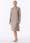 Nachthemd met lange mouwen, fijnrib, warm, bruin gemêleerd - selected! Premium Warming