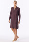 Camicia da notte a manica lunga, a costine sottili, termica, color cacao - selected! Premium Warming