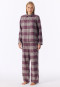 Pigiama lungo in flanella, caldo, a quadretti multicolori - selected premium Warming