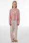 Lange pyjama met bloemenmotief, oudroze - Nightwear