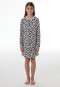 Nachthemd met lange mouwen en dierenprint, kleur marshmallow - Nightwear