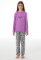 Schlafanzug lang Animal-Print beere - Nightwear