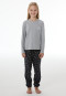 Lange pyjama met manchetten en strikjes, grijs gemêleerd - Nightwear