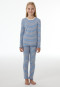 Schlafanzug lang Doppelripp Ringel air - Nightwear