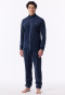 Ensemble d'intérieur en velours oversize à fermeture éclair, bleu océan - Casual Nightwear