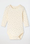 Lot de 3 bodys pour bébé à manches longues en maille côtelée fine, couleur crème - Bébé