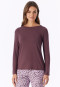 Long-sleeve shirt with Boat Neckline, cocoa brown - Mix+ Relax