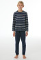 Pyjama long bleu nuit rayé - Nightwear