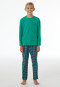 Schlafanzug lang Jersey Webware Karos jade - Nightwear