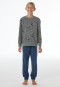 Lange pyjama met manchetten in de kleur salie - Nightwear
