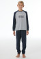Lange pyjama met manchetten, grijs gemêleerd - Nightwear