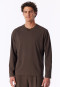 T-shirt à manches longues oversize marron foncé - Mix+Relax