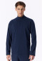 Sweatshirt met fijne rib en rits, warm, oversized, diepzeeblauw - Mix+ Relax