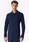Poloshirt met lange mouwen, deep sea blue - Mix+ Relax