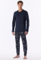 Lange pyjama met manchetten, diepblauw - Family