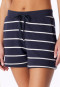 Pantalon court rayé de bleu foncé - Mix+Relax