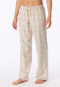 Long Flannel Pants, Bright Taupe Chequered - Mix+ Relax