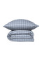Tweedelige set bedlinnen Renforcé lichtblauw geruit - Schiesser Home