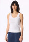 Topje dubbelrib wit - Mix+ Relax