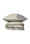 Parure de lit 2 pièces en tissu « flanelle castor » avec motif de chevreuils gris - SCHIESSER Home