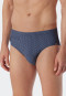 Bade-Sir knitwear swim briefs recycled zip pocket dark blue patterned - Marineland