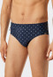 Swim briefs bikini with zipped pocket admiral patterned - Aqua