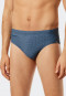 Swim briefs bikini with zipped pocket dark blue patterned - Aqua