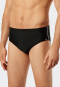 Bade-sir with zip pocket knitwear recycled fine stripes black - Nautical Casual