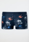 Maillots de bain tricot recyclé SFP 40+ sport scolaire palmier multicolore - Aqua Teen Boys
