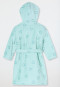 Bademantel Velour Herzchen hellgrün - Aqua