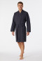 Bathrobe waffle piqué anthracite - Essentials