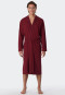 Bathrobe fine interlock burgundy - Essentials