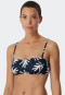 Bandeau-bikinitop gevoerd softcups verstelbare bandjes koraal donkerblauw patroon - Mix & Match Coral Life