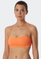 Bandeau Bikini-Top gefüttert Softcups variable Träger orange  - Mix & Match Reflections