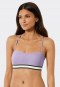 Haut de bikini bandeau rembourré bretelles réglables violet - California Dream