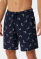 Bermudashorts Feininterlock Organic Cotton Fische dunkelblau - Mix+Relax
