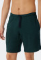 Bermudashorts Feininterlock Organic Cotton gemustert dunkelgrün - Mix+Relax