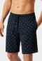Bermuda shorts fine interlock palms dark blue - Mix & Relax