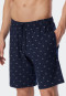 Bermuda in cotone biologico con fantasia in blu scuro - Mix+Relax