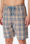 Bermudashorts Webware Organic Cotton Karos braungrau - Mix+Relax