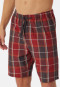 Bermudashort geweven stof biologisch katoen geruit terracotta - Mix+Relax