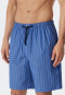 Bermudashort geweven stof biologisch katoen strepen aqua - Mix+Relax