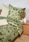 Bedlinnen 2-delig groen met bloemenpatroon - Satin